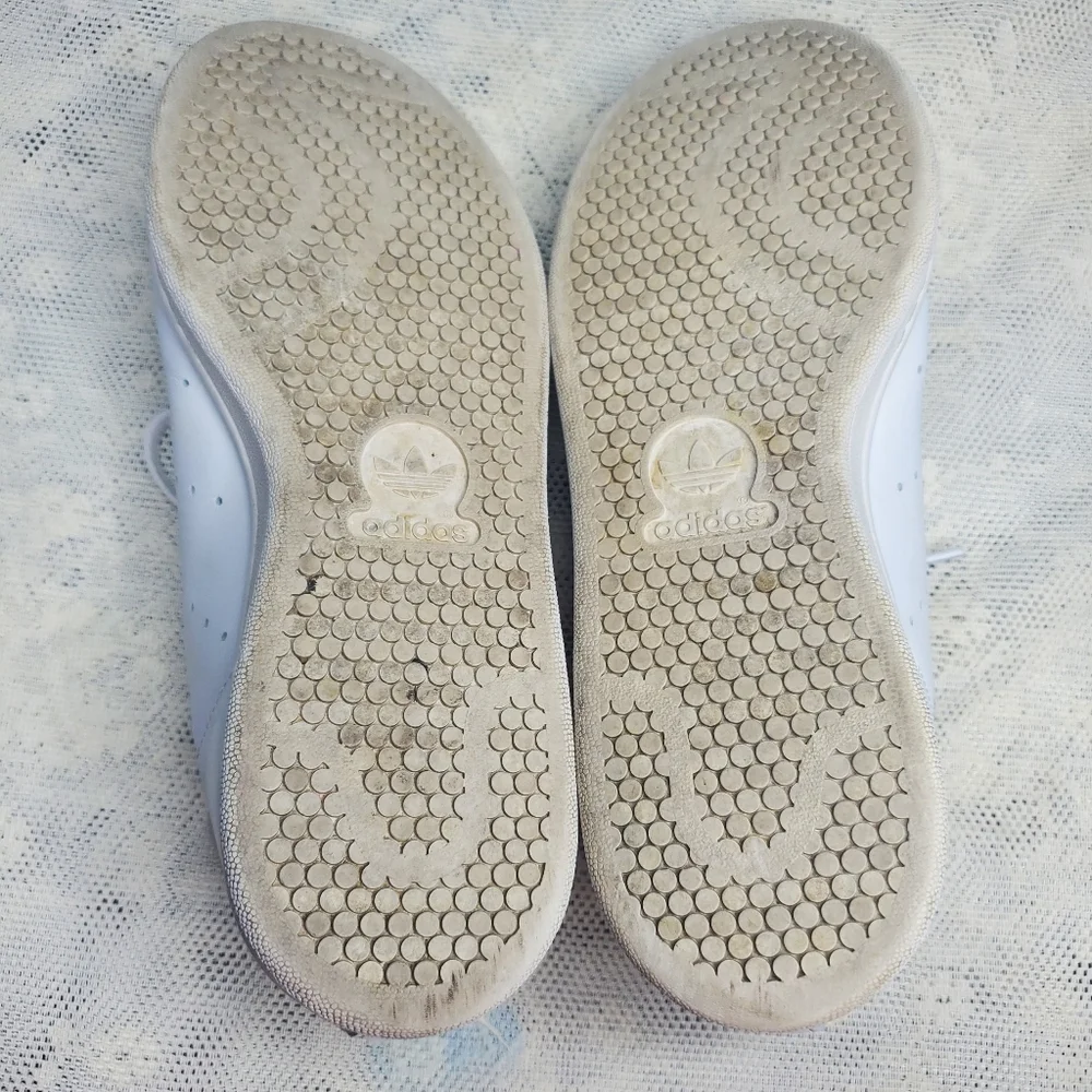 Adidas Stan‎ Smith all white leather sneakers men's size 7.5